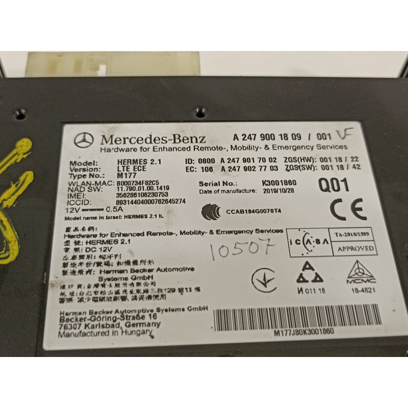 Recambio de modulo electronico para mercedes-benz clase gle (bm 167)(09.2018) gle 350 de 4matic (167.117) referencia OEM IAM A24