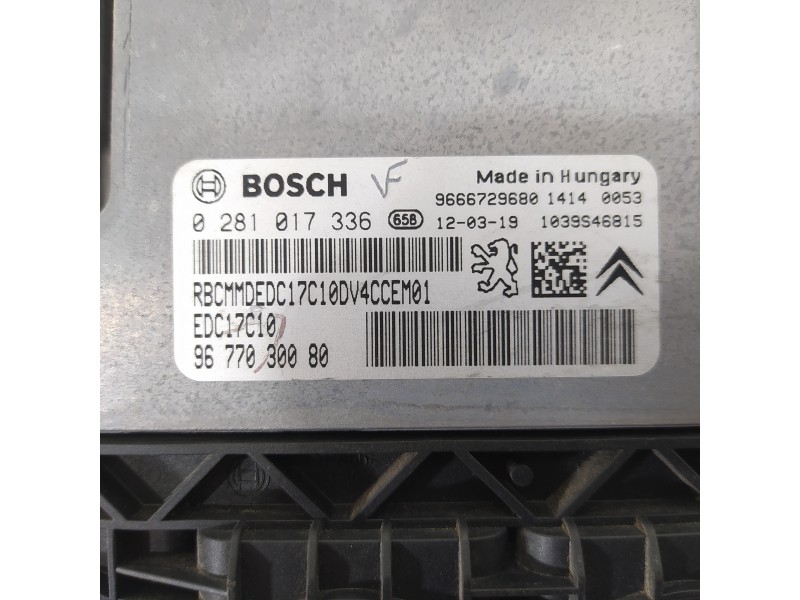 Recambio de centralita motor uce para peugeot 207 207 + referencia OEM IAM 9677030080 0281017336 