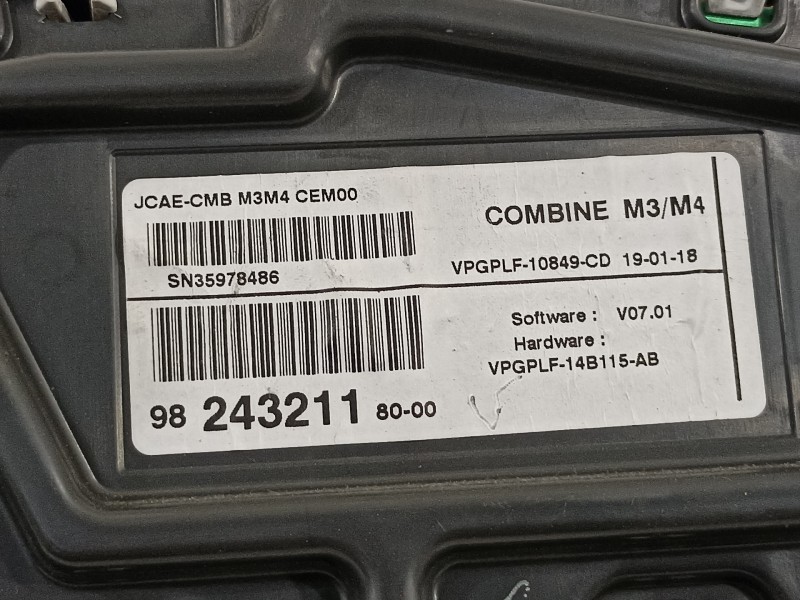 Recambio de cuadro instrumentos para citroën c-elysée shine referencia OEM IAM 9824321180  
