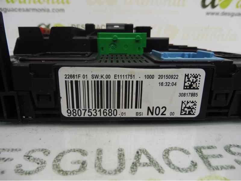 Recambio de caja reles / fusibles para peugeot 208 access referencia OEM IAM 9807531680 BSIN02 