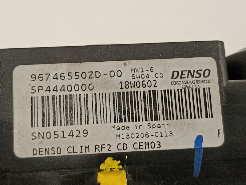 Recambio de mando climatizador para citroën c-elysée shine referencia OEM IAM 96746550ZD  
