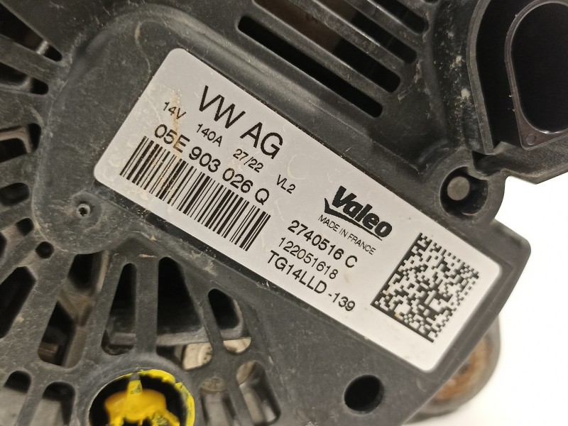 Recambio de alternador para seat arona xperience referencia OEM IAM 05E903026Q  