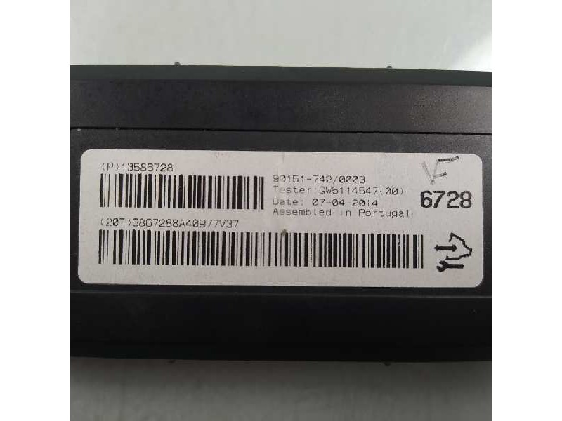Recambio de centralita aire acondicionado para opel astra j lim. selective referencia OEM IAM 13586728 90151742 