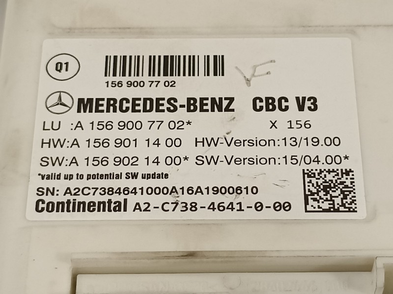 Recambio de modulo electronico para mercedes-benz clase a (w176) a 45 amg 4-matic (176.052) referencia OEM IAM A1569007702  