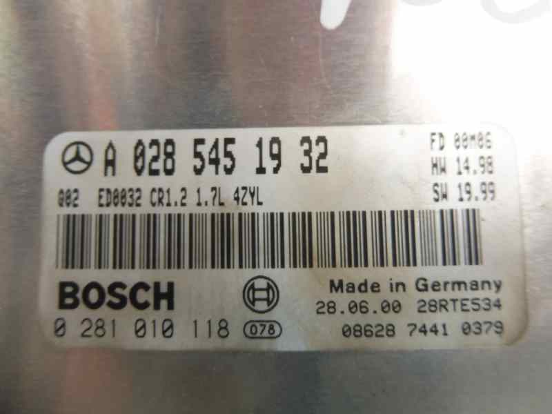 Recambio de centralita motor uce para mercedes-benz clase a (w168) 170 cdi (168.008) referencia OEM IAM A0285451932 0281010118 