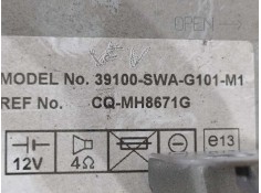 Recambio de sistema audio / radio cd para honda cr-v (re) elegance referencia OEM IAM 39100SWAG101M1   2