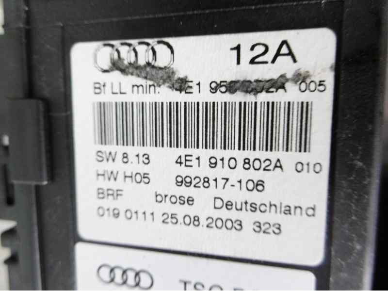 Recambio de elevalunas delantero derecho para audi a8 (4e2) 3.7 quattro referencia OEM IAM 4E1910802A 4E0837850 
