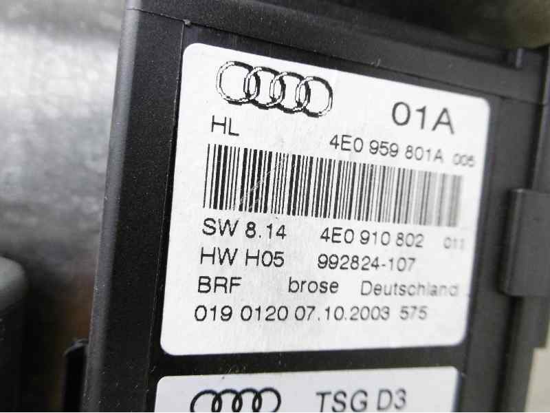 Recambio de elevalunas trasero izquierdo para audi a8 (4e2) 3.7 quattro referencia OEM IAM 4E0959801A 4E0910802 4E0839849