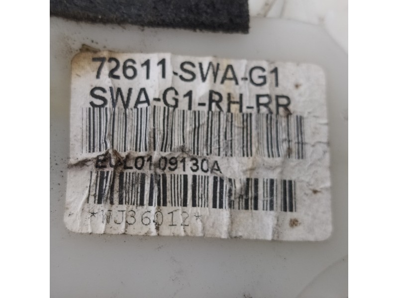 Recambio de cerradura puerta trasera derecha para honda cr-v (re) elegance referencia OEM IAM 72611SWAG1  