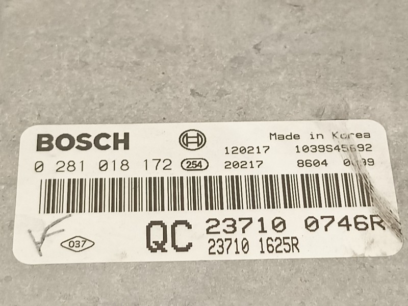Recambio de centralita motor uce para renault koleos bose edition referencia OEM IAM 237100746R 0281018172 