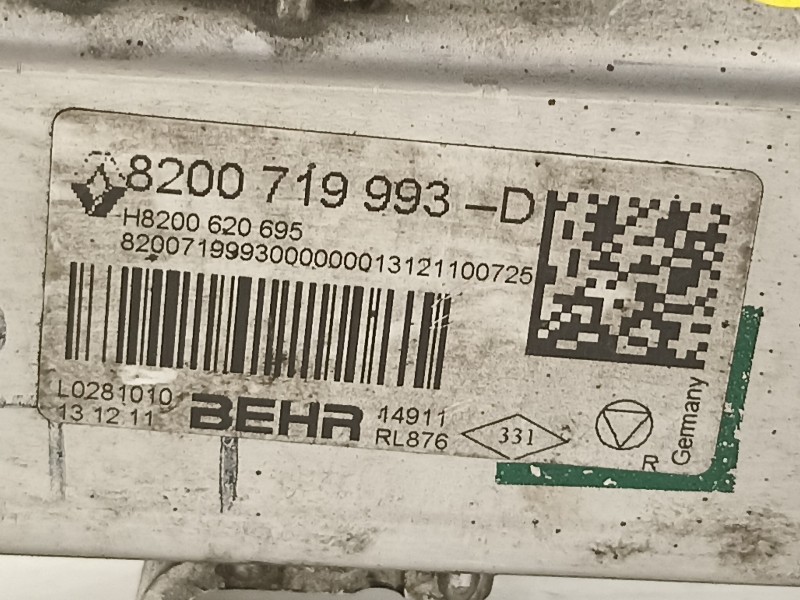 Recambio de enfriador egr para renault koleos bose edition referencia OEM IAM 8200719993D  