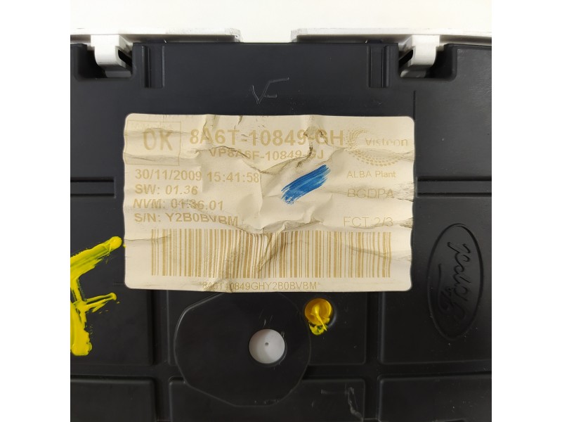 Recambio de cuadro instrumentos para ford fiesta (cb1) titanium referencia OEM IAM 8A6T10849GH 8A6F10849GJ 