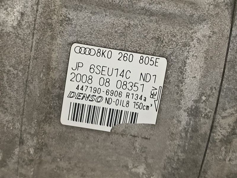Recambio de compresor aire acondicionado para audi q5 (8r) 2.0 tdi (125kw) referencia OEM IAM 8K0260805E  