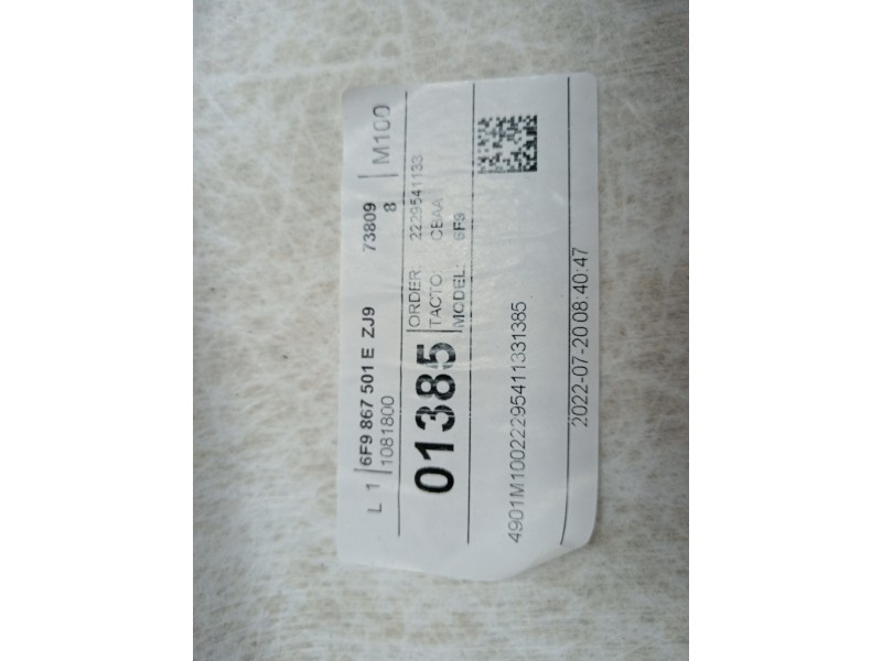 Recambio de techo interior para seat arona xperience referencia OEM IAM 6F98867501E  