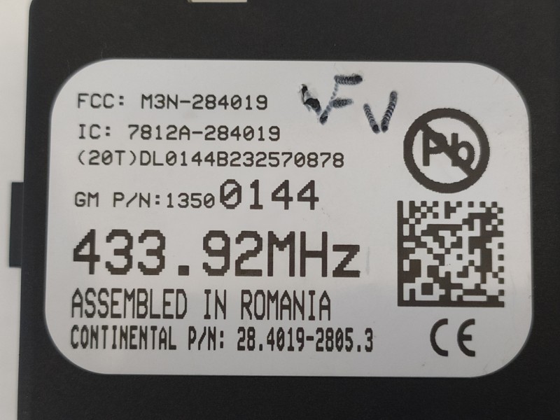 Recambio de modulo electronico para opel astra j lim. excellence referencia OEM IAM 13500144 M3N284019 7812A284019