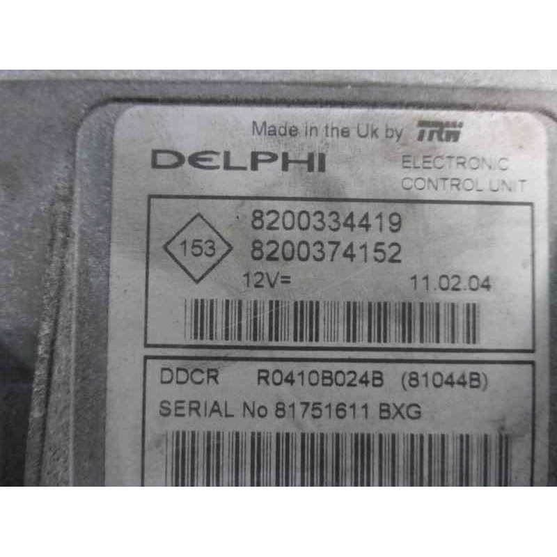 Recambio de centralita motor uce para renault megane ii classic berlina pack authentique referencia OEM IAM 8200334419 820037415