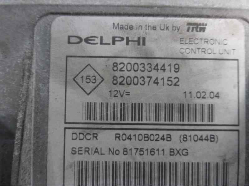 Recambio de centralita motor uce para renault megane ii classic berlina pack authentique referencia OEM IAM 8200334419 820037415