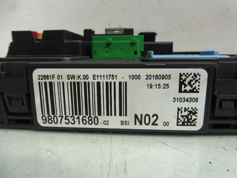 Recambio de caja reles / fusibles para peugeot 208 style referencia OEM IAM 9807531680 BSIN02 