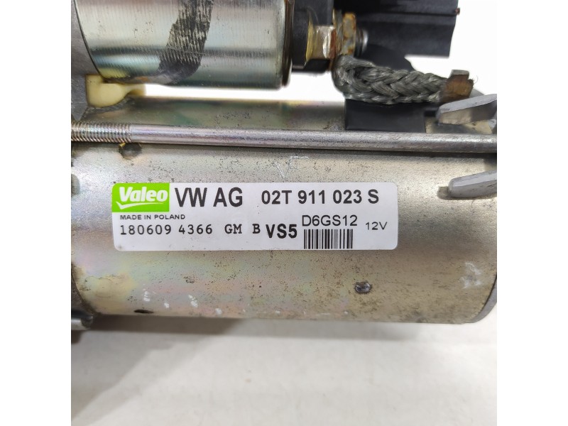 Recambio de motor arranque para volkswagen polo (6r1) advance referencia OEM IAM 02T911023S D6GS12 