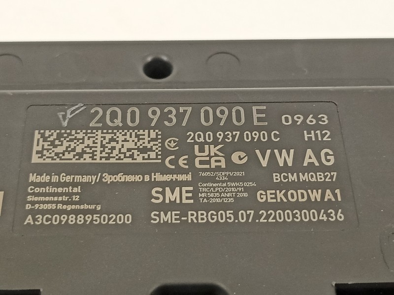 Recambio de modulo electronico para seat arona xperience referencia OEM IAM 2Q0937090E  