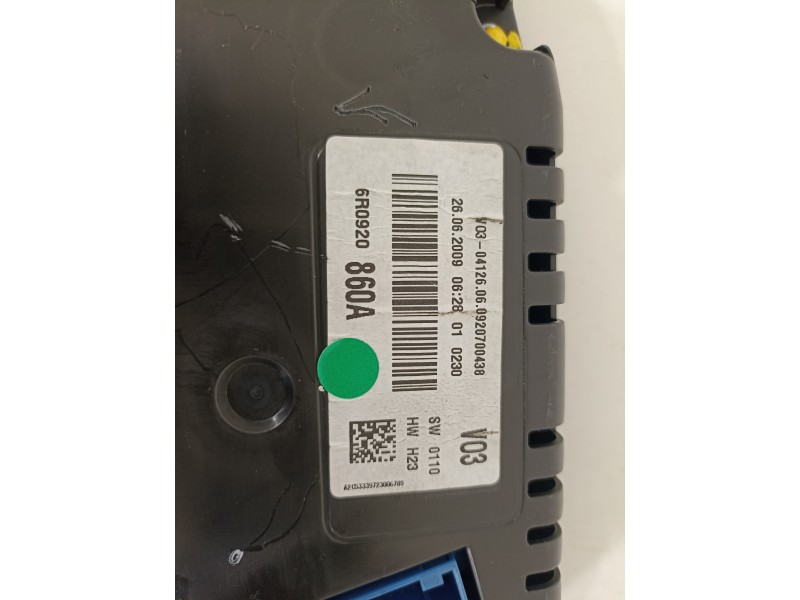 Recambio de cuadro instrumentos para volkswagen polo (6r1) advance referencia OEM IAM 6R0920860A  