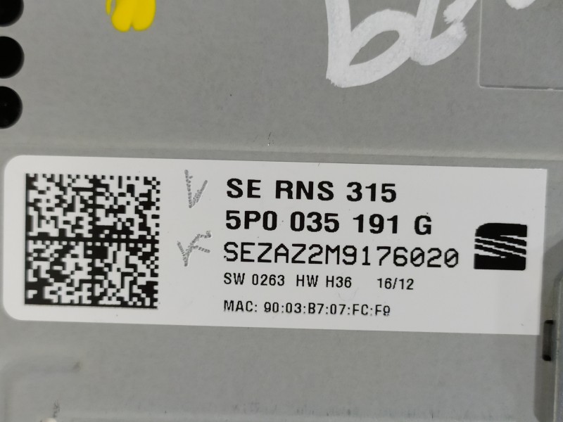 Recambio de sistema navegacion gps para seat altea (5p1) emocion referencia OEM IAM 5P0035191G  