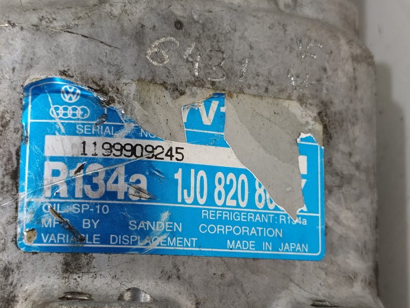 Recambio de compresor aire acondicionado para volkswagen golf iv berlina (1j1) gti edicion especial referencia OEM IAM 1J0820803