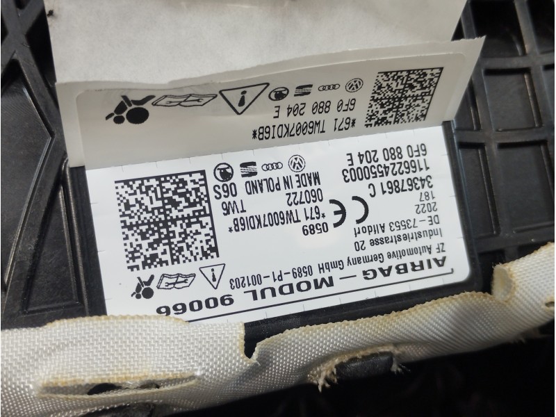 Recambio de kit airbag para seat arona xperience referencia OEM IAM 6F1857075 6F0880204 5QF959655