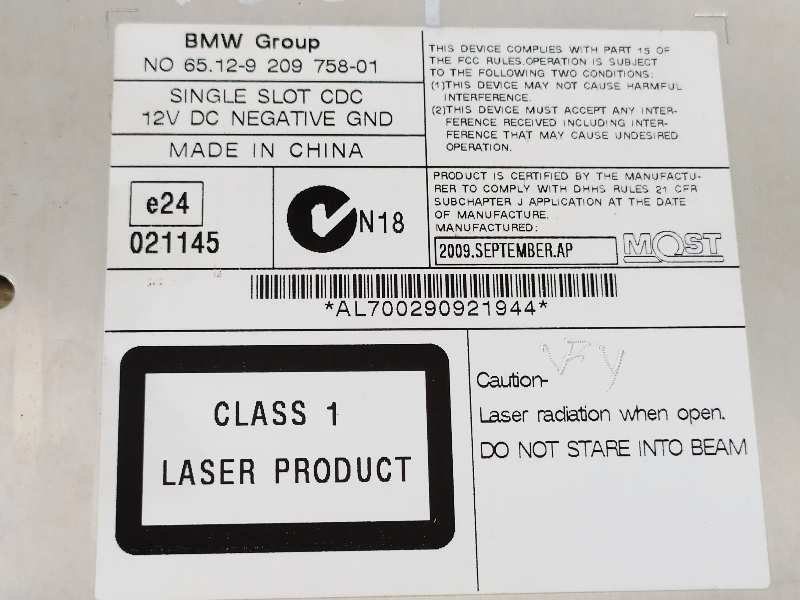 Recambio de sistema audio / radio cd para bmw x6 (e71) 3.5d referencia OEM IAM 6512920975801  