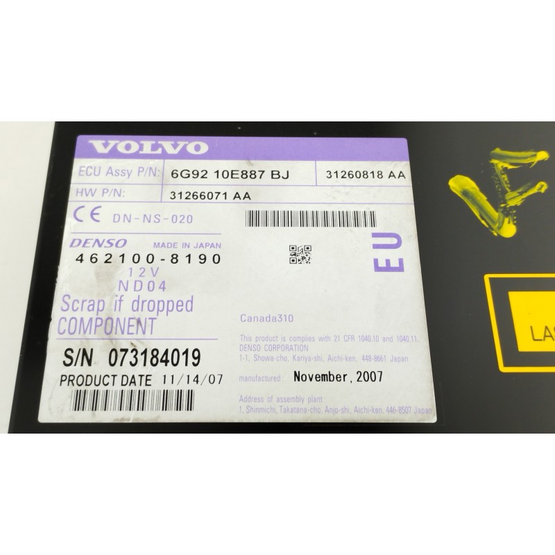 Recambio de sistema navegacion gps para volvo s80 berlina 4.4 v8 cat referencia OEM IAM 6G9210E887BJ 4621008190 31260818