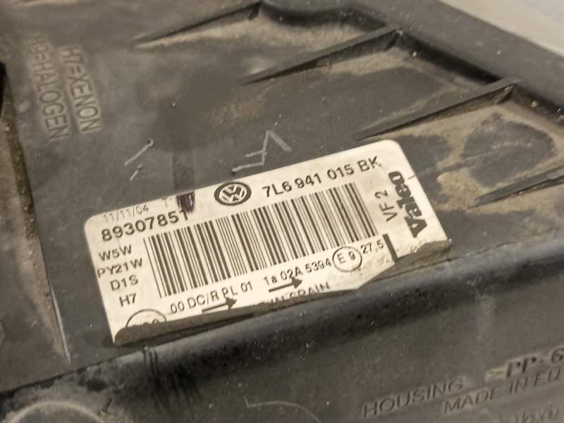 Recambio de faro izquierdo para volkswagen touareg (7la) tdi r5 referencia OEM IAM 7L6941015BK  