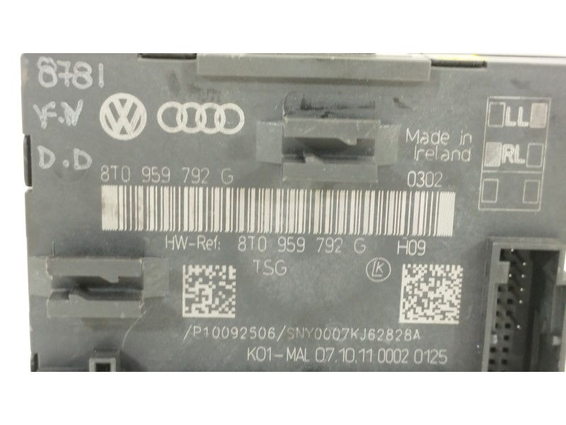 Recambio de modulo confort para audi a5 coupe (8t) referencia OEM IAM 8T0959792G  
