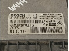 Recambio de centralita motor uce para citroën c4 picasso seduction referencia OEM IAM 9664617480 0281012980  2