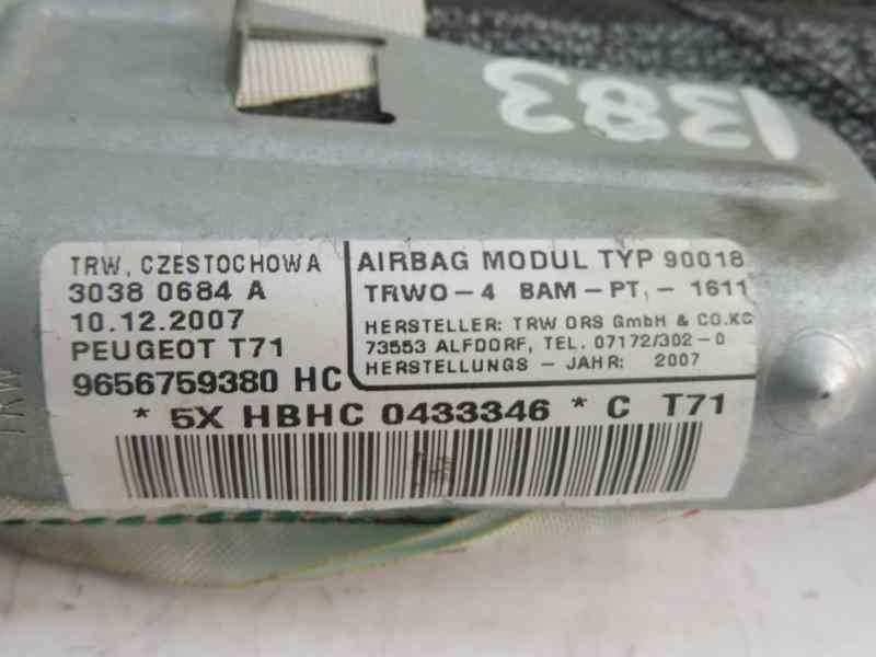 Recambio de airbag cortina delantero derecho para peugeot 308 premium referencia OEM IAM 9656759380  
