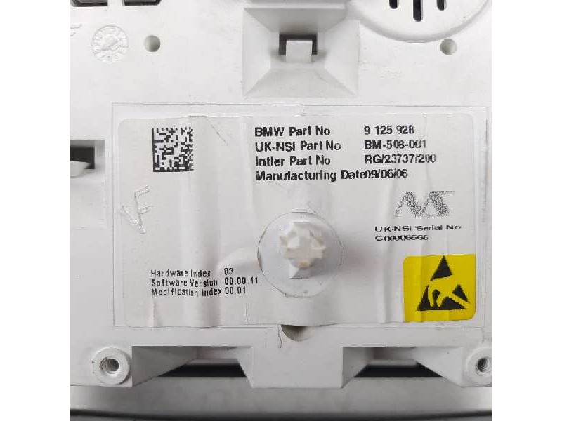 Recambio de cuadro instrumentos para bmw mini (r56) cooper referencia OEM IAM 9125928 BM508001 RG23737200