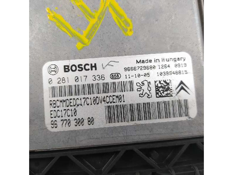 Recambio de centralita motor uce para peugeot 207 referencia OEM IAM 9677030080 0281017336 