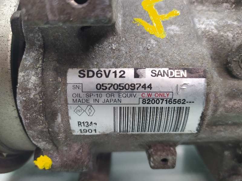 Recambio de compresor aire acondicionado para renault kangoo (f/kc0) alize referencia OEM IAM 8200716562 0570509744 