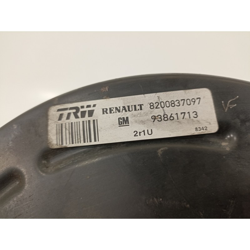Recambio de servofreno para renault trafic caja cerrada (ab 4.01) doble cabina l1h1 2,7t referencia OEM IAM 8200837097 93861713 