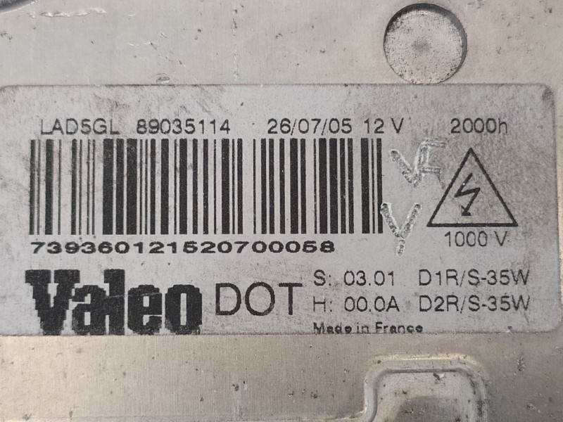 Recambio de centralita faros xenon para citroën c4 coupe by loeb referencia OEM IAM 89035114 73010157F 