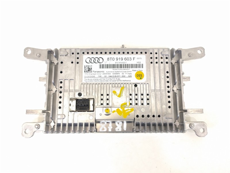 Recambio de pantalla multifuncion para audi a5 coupe (8t) referencia OEM IAM 8T0919603F  