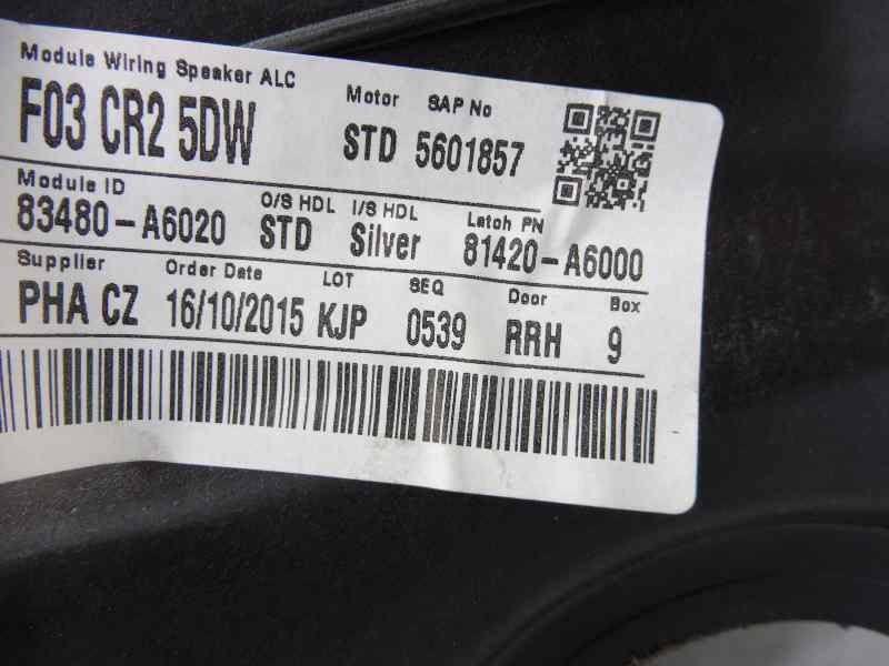 Recambio de elevalunas trasero derecho para hyundai i30 (gd) tecno referencia OEM IAM 83480A6020 83460A5000 