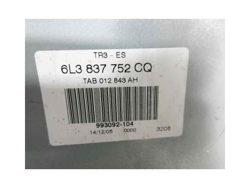 Recambio de elevalunas delantero derecho para seat ibiza (6l1) sport rider referencia OEM IAM 6L3837752CQ 6Q2959801A 