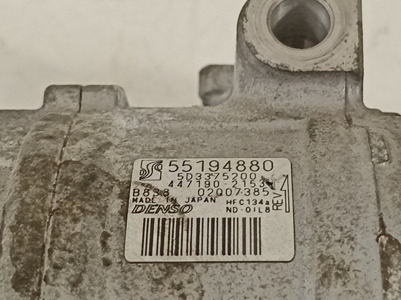 Recambio de compresor aire acondicionado para fiat punto (evo) (199) dynamic referencia OEM IAM 55194880  