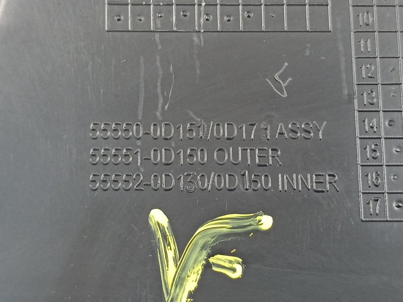 Recambio de guantera para toyota yaris hsd active referencia OEM IAM 555500D151 555510D150 555520D130