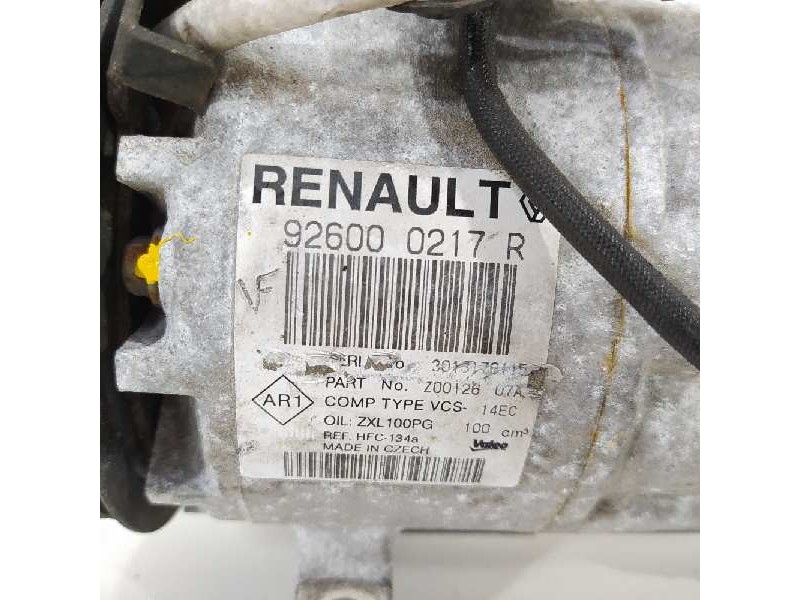 Recambio de compresor aire acondicionado para renault clio iv dynamique referencia OEM IAM 926000217R  