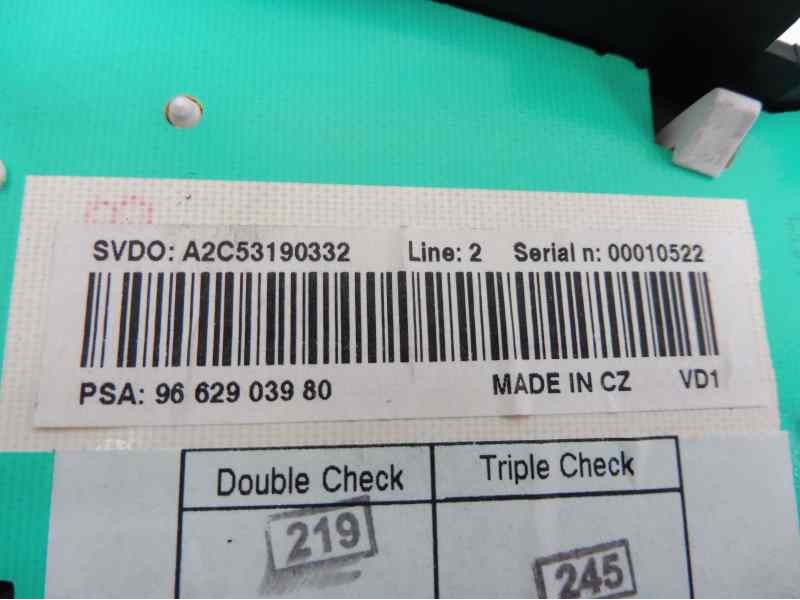 Recambio de cuadro instrumentos para peugeot 207 sport referencia OEM IAM 9662903980  