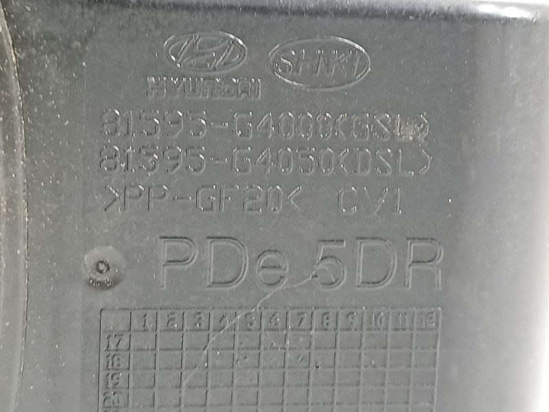 Recambio de tapa exterior combustible para hyundai i30 (pd) n performance referencia OEM IAM 81595G4000 81595G4050 