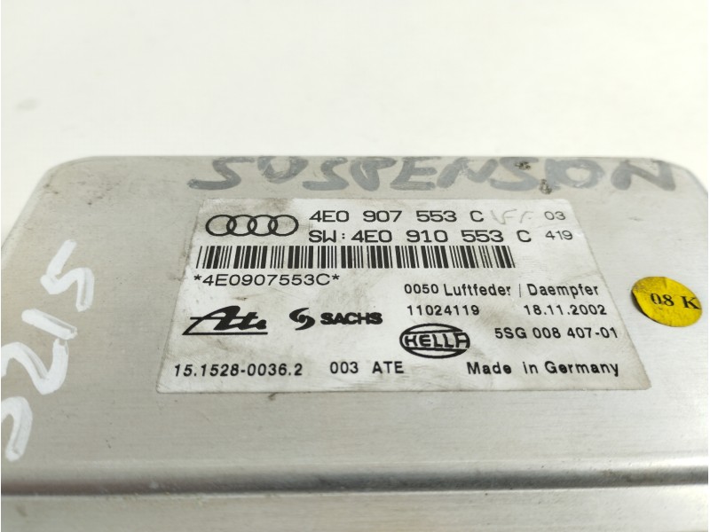 Recambio de centralita suspension para audi a8 (4e2) 3.0 tdi quattro referencia OEM IAM 4E0907553C 4E0910553C 15152800362
