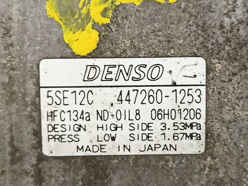 Recambio de compresor aire acondicionado para toyota rav 4 (a3) executive referencia OEM IAM 4472601253  