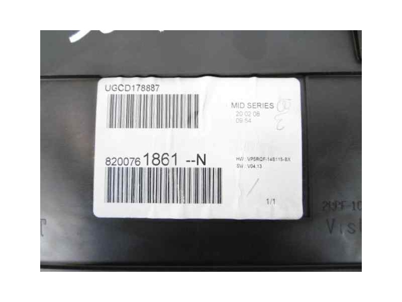 Recambio de cuadro instrumentos para renault clio iii emotion referencia OEM IAM 8200761861N  